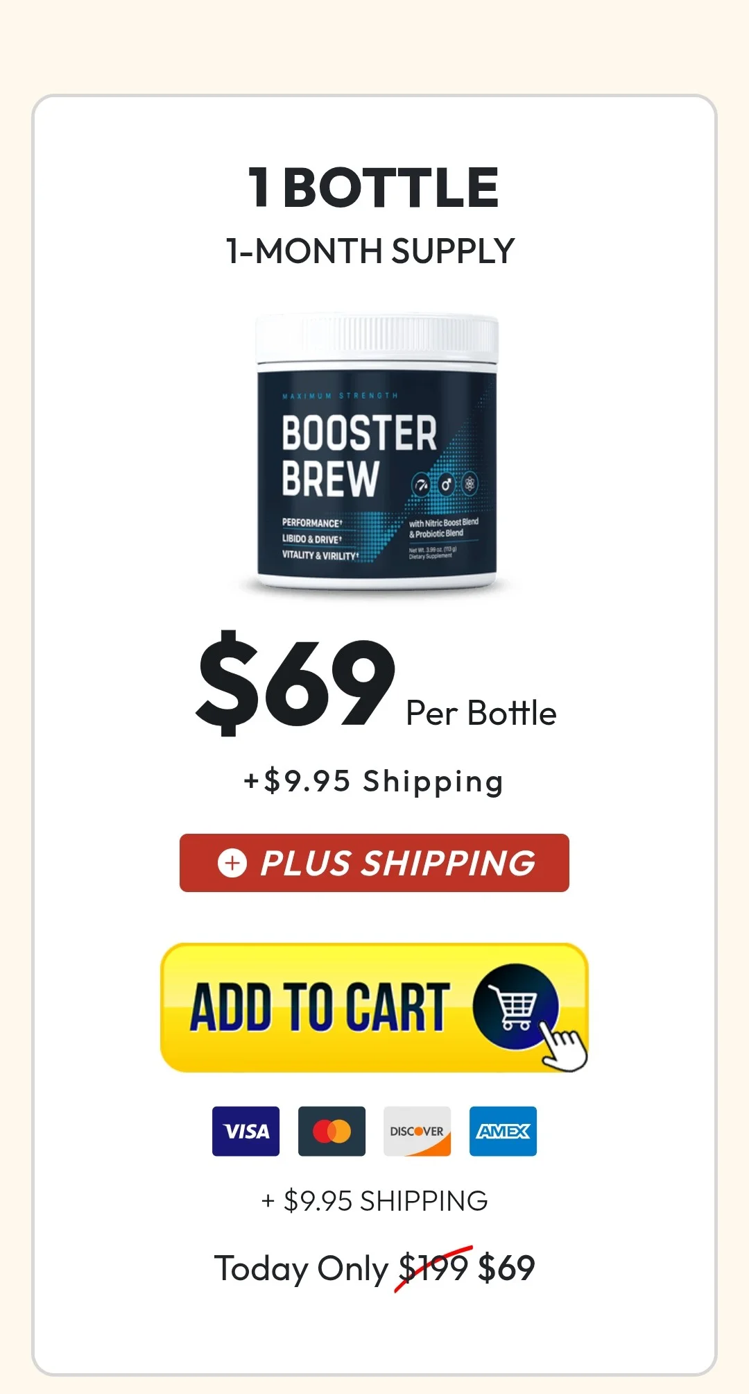 Booster Brew™ 1 bottle pricing